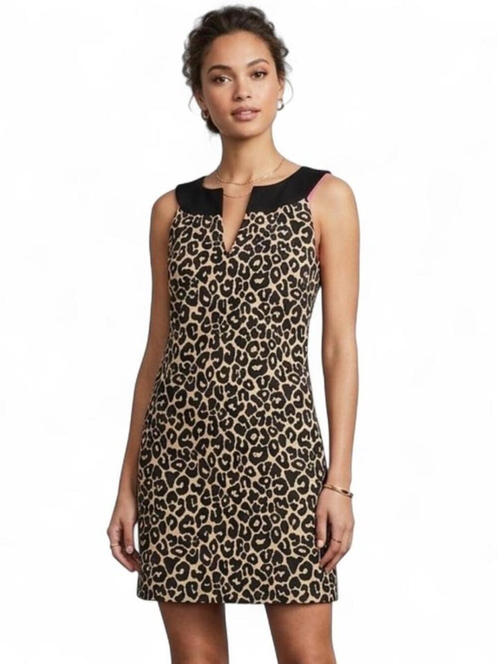 Lilly Pulitzer Leopard Print Brielle Sleeveless Shift Dress NWOT‎
